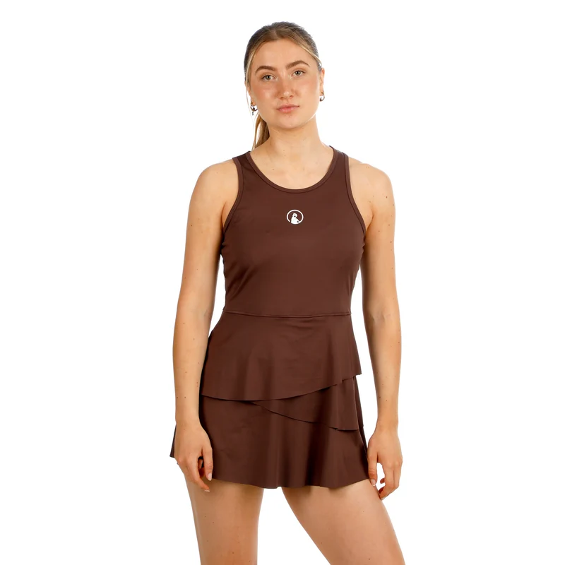 Memories Flounce Kleid Damen - braun