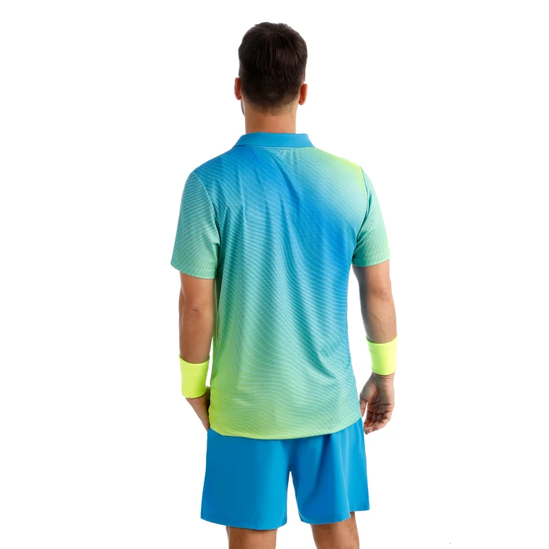 Out of Control Polo Herren-blau, neongelb