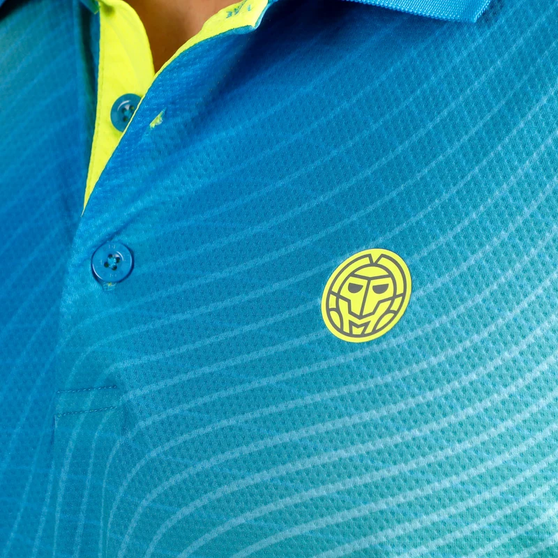 Out of Control Polo Herren-blau, neongelb