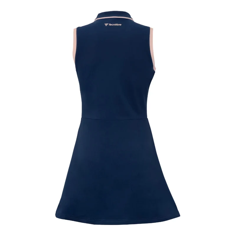 Tech Kleid Damen - dunkelblau, beige