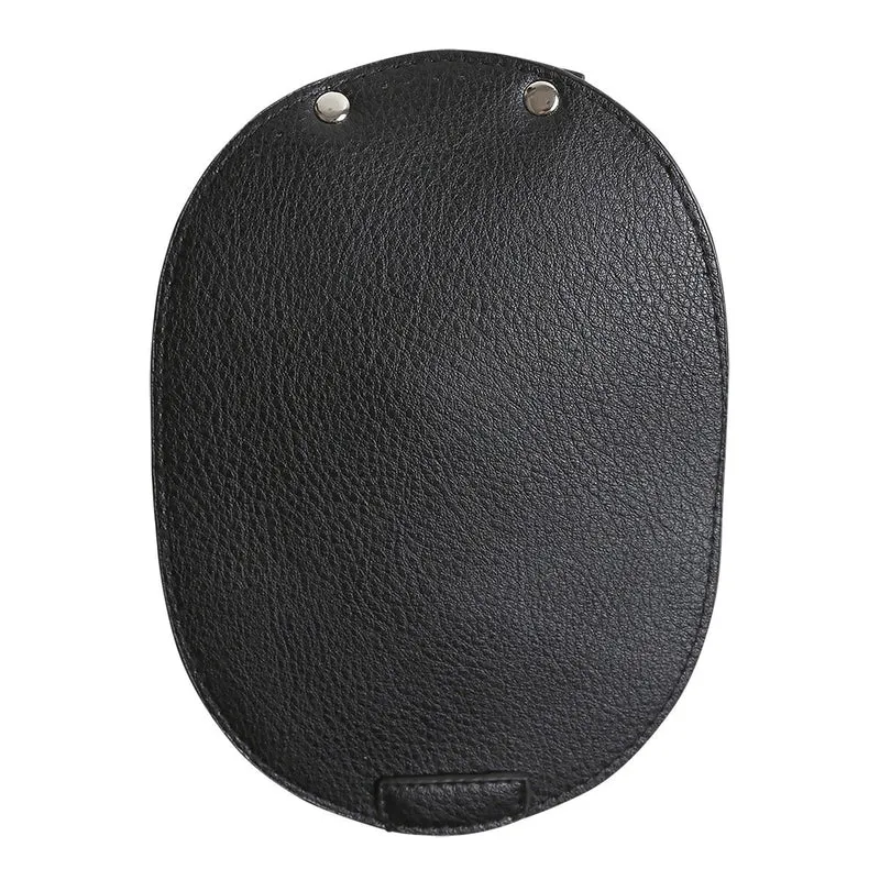 Taschenklappe für Metallverschluss - Schwarz/Silber