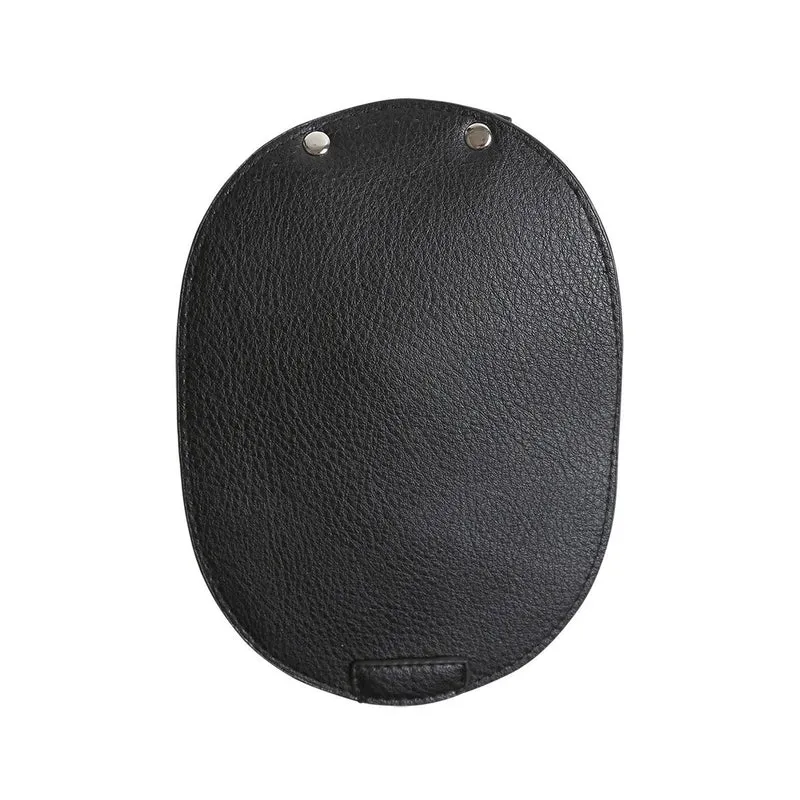 Taschenklappe für Metallverschluss - Schwarz/Silber