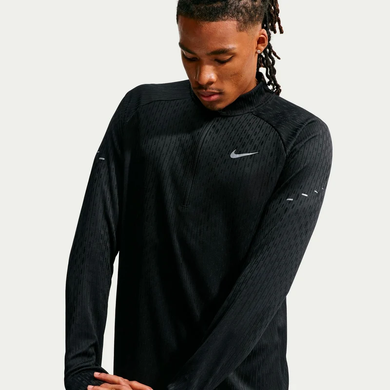 Stride Laufshirt Herren - schwarz, silber