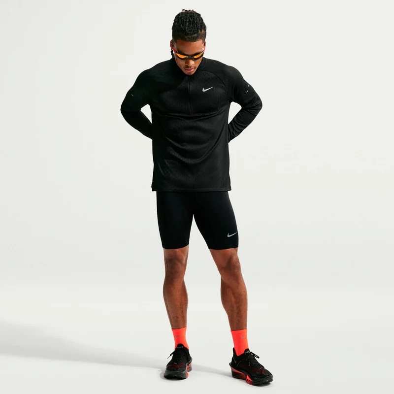 Stride Laufshirt Herren - schwarz, silber