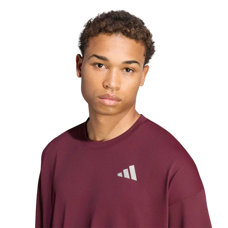 Oversized T-Shirt Herren - weinrot