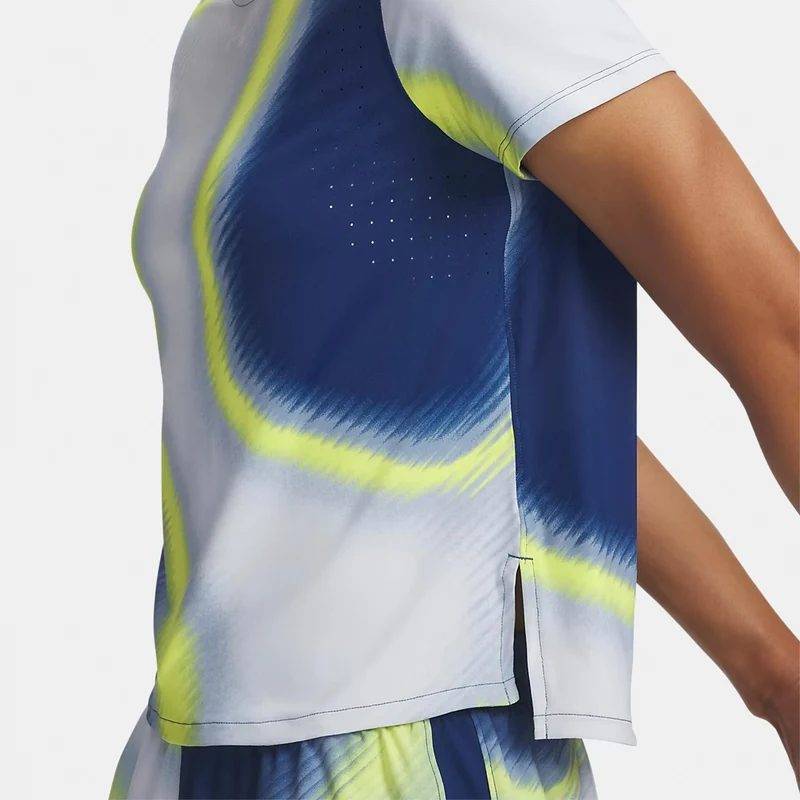 Velociti Pro Print Laufshirt Damen - blau, mehrfarbig