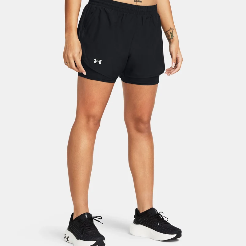 Fly By 2in1 Laufshorts Damen - schwarz