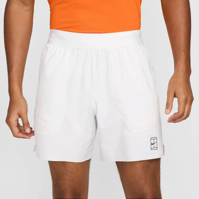 Court Dri-Fit Advantage 6in Shorts Herren-Weiß,Schwarz