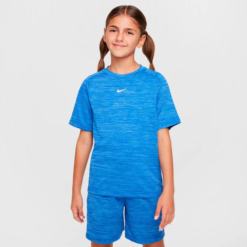 Dri-FIT Multi Heather T-Shirt Kinder-blau, weiß