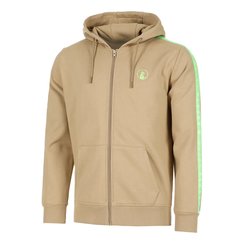 Wild Taped Zip Sweatjacke Herren-Beige,Neongrün