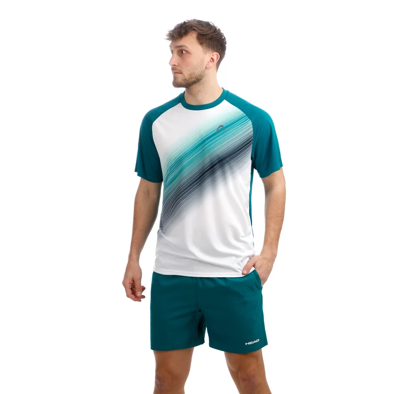 Topspin T-Shirt Herren-dunkelgrün, weiß