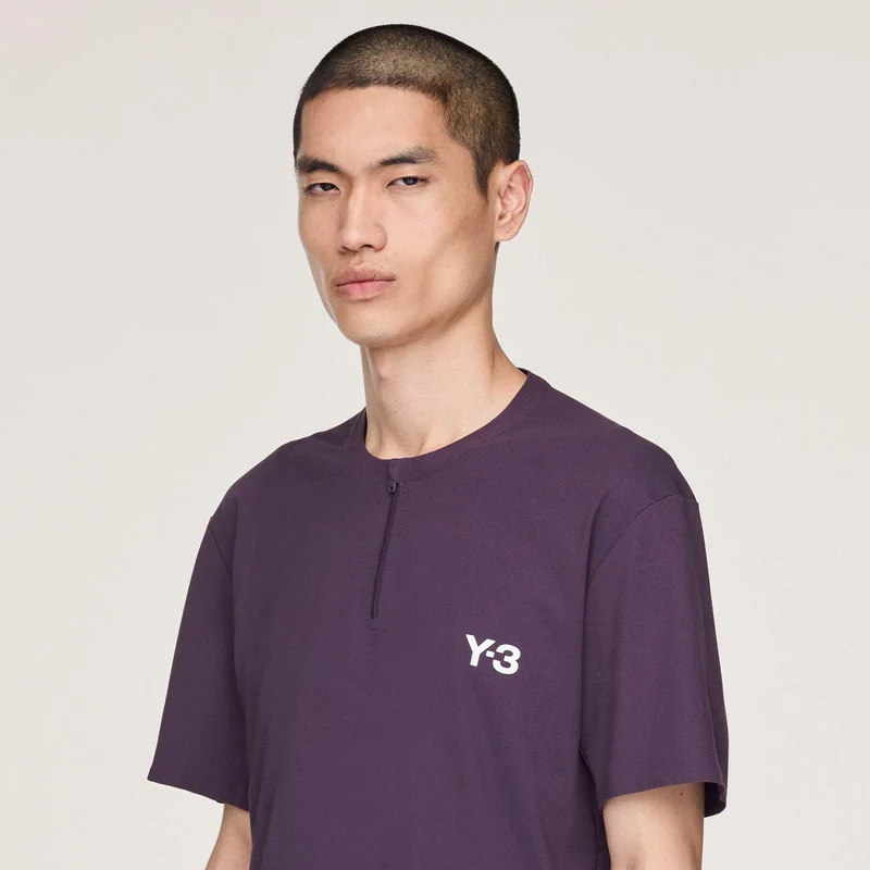 Y-3 Zip T-Shirt Herren - lila