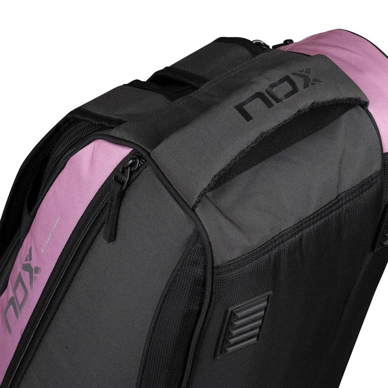Padelschlägertasche-Grau,Pink