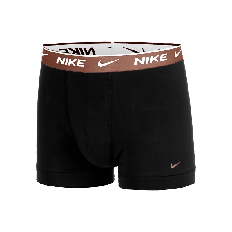 Essential Cotton Stretch Trunk Boxer Short 3er Pack Herren - schwarz, orange