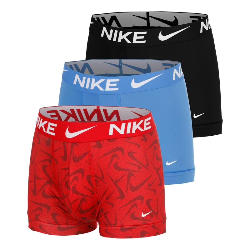 Dri-Fit Essential Micro Trunk Boxer Short - 3er Pack Herren-rot, blau
