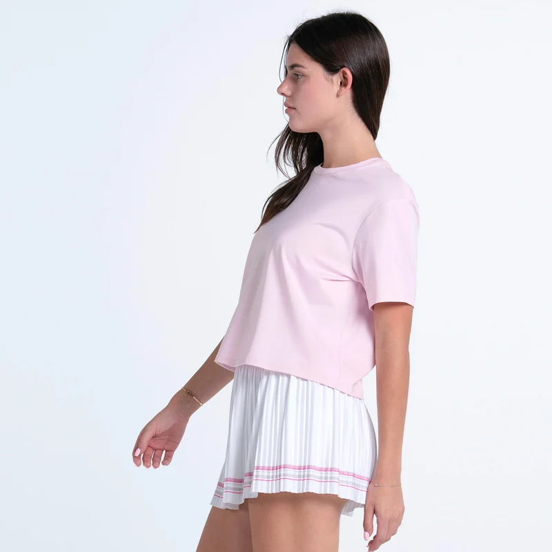 Power Box T-Shirt Damen - rosa, weiß