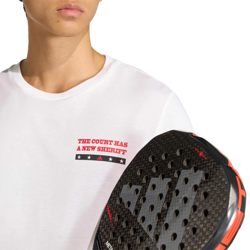Padel Wanted Graphic T-Shirt Herren - weiß, mehrfarbig