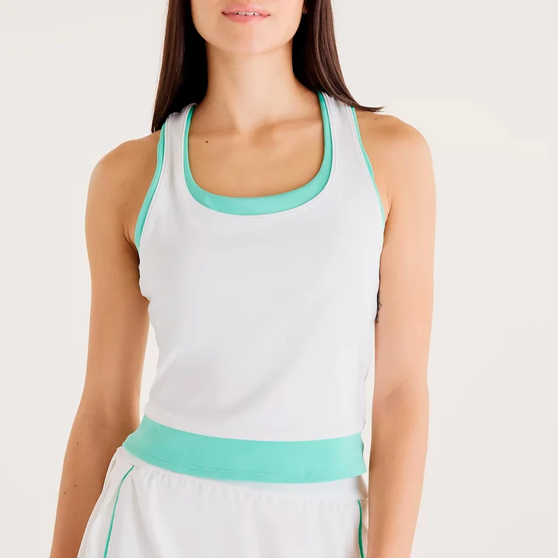 Tournament Novelty Tank-Top Damen-weiß, grün