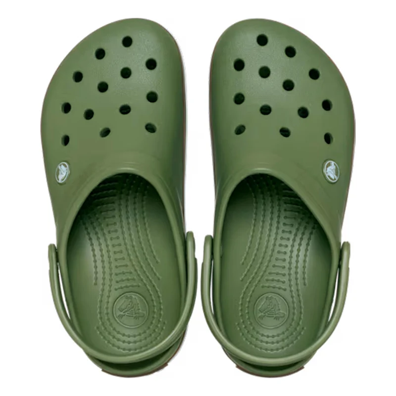 Crocband Gum Clog Badelatschen Herren - oliv, beige