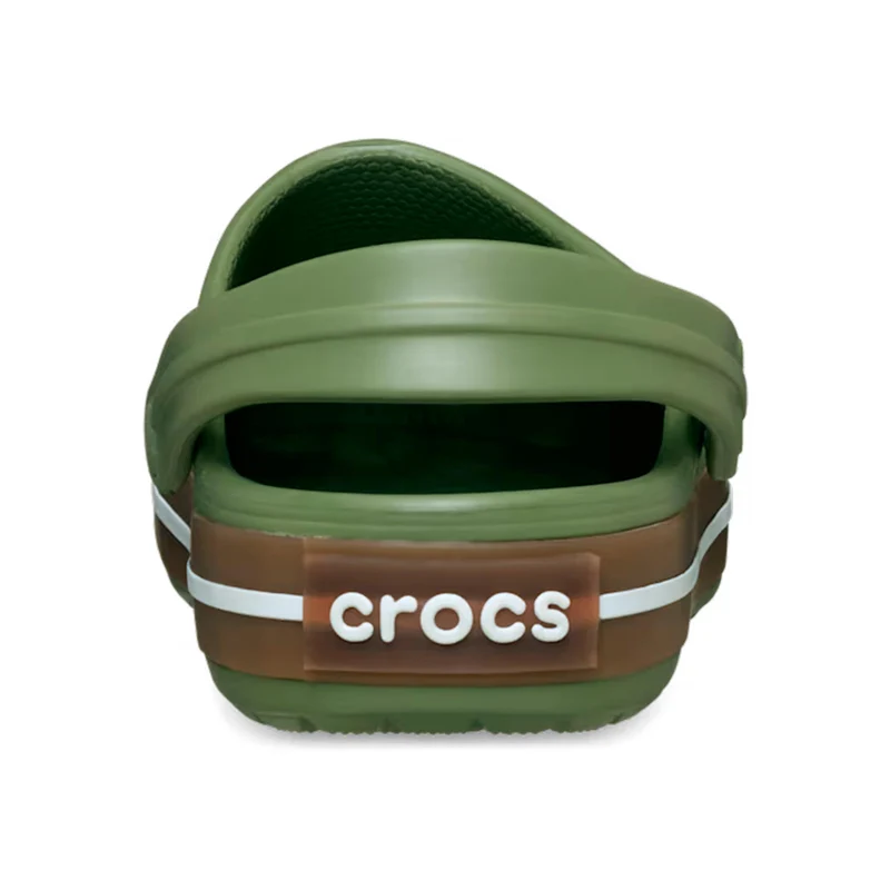 Crocband Gum Clog Badelatschen Herren - oliv, beige