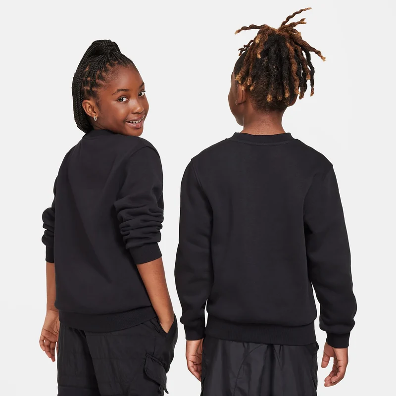 Club Fleece Crew Sweatshirt Kinder-schwarz