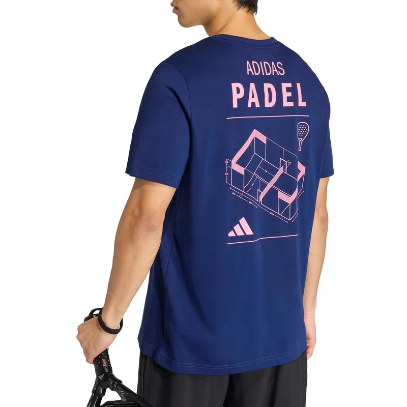 Padel Category Graphic T-Shirt Herren - dunkelblau, pink