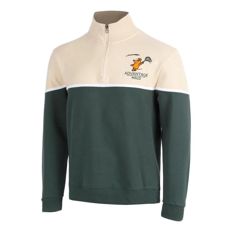 Maus Tennis Sweatshirt Unisex - creme, grün
