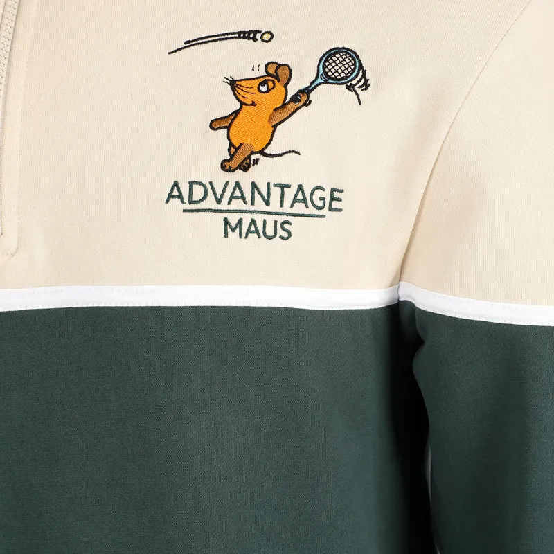 Maus Tennis Sweatshirt Unisex - creme, grün