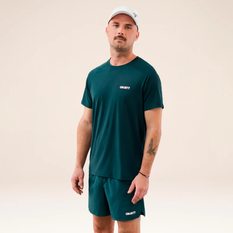 Performance Solid T-Shirt Herren - dunkelgrün