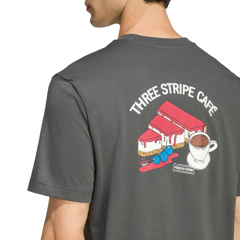 Cheesecake Graphic T-Shirt Herren - dunkelgrau, weiß
