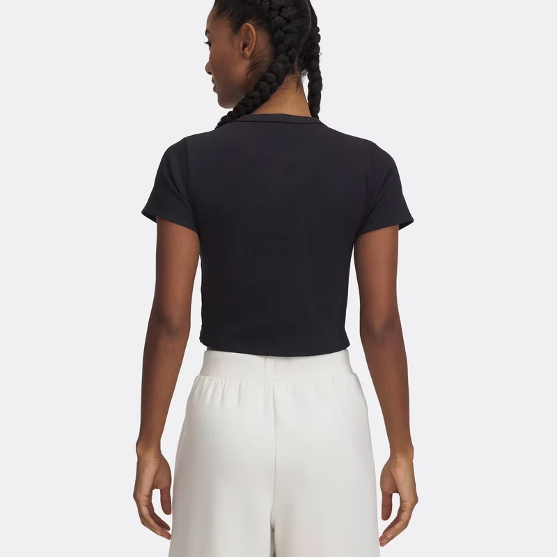 Rival Rib T-Shirt Damen-Schwarz