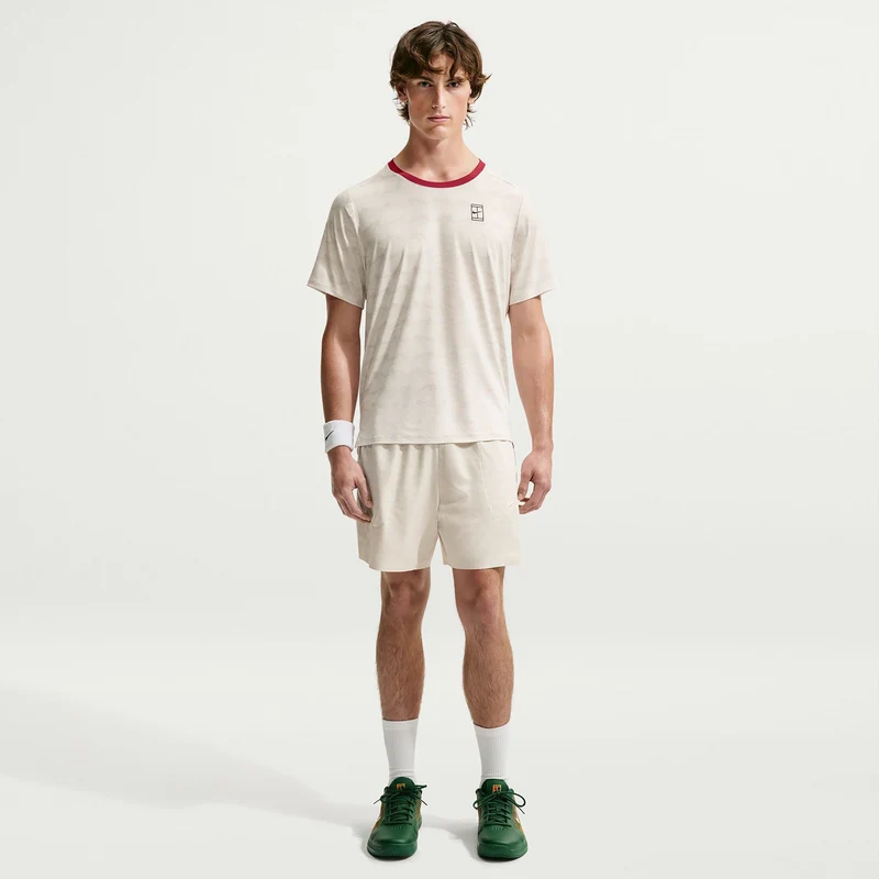Court Advantage T-Shirt Herren - creme, rot