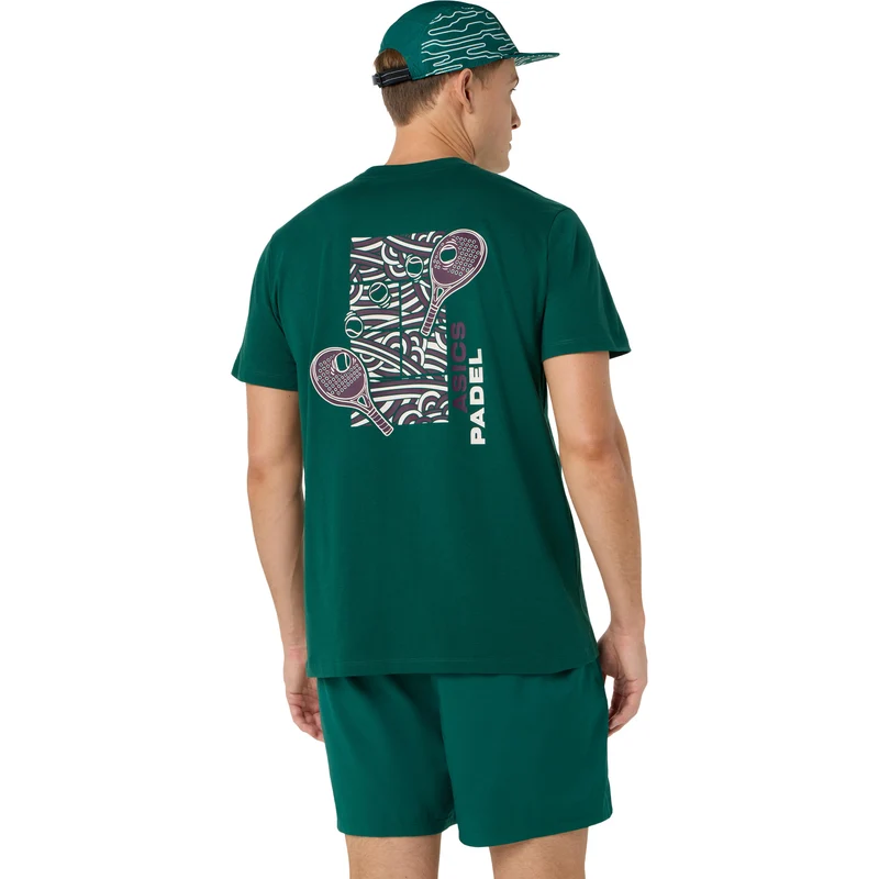 Court Graphic T-Shirt Herren - dunkelgrün