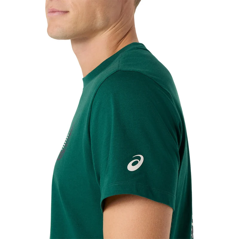 Court Graphic T-Shirt Herren - dunkelgrün