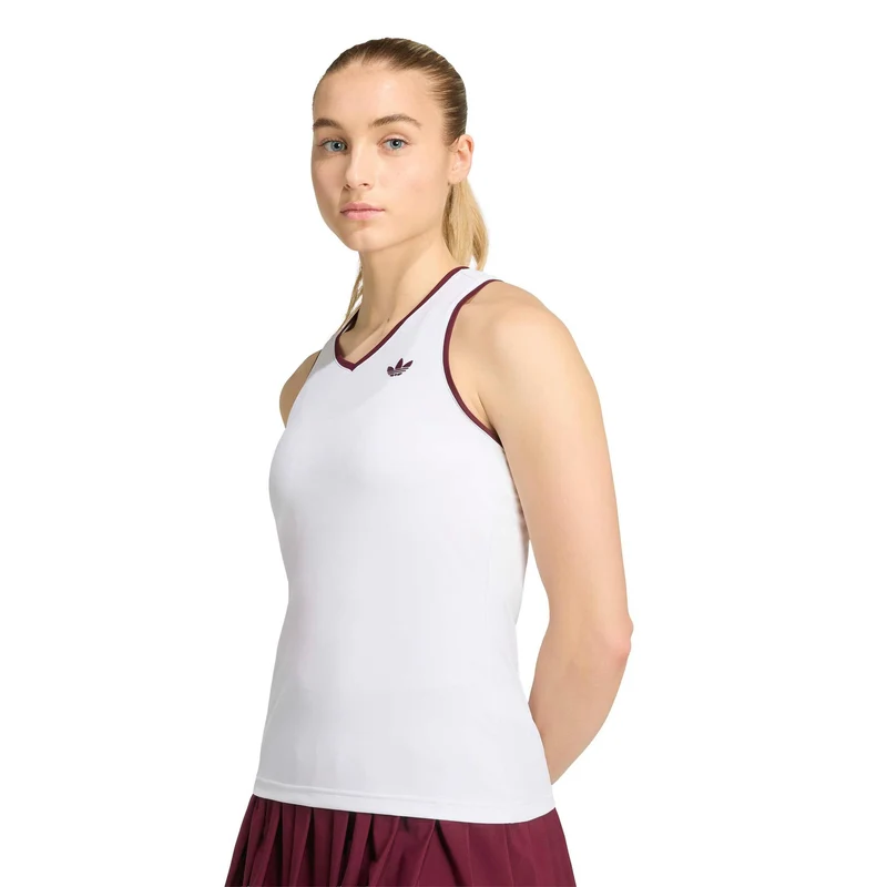 Classics Tank-Top Damen - weiß, weinrot