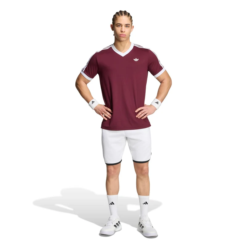 Classics T-Shirt Herren - weinrot, weiß