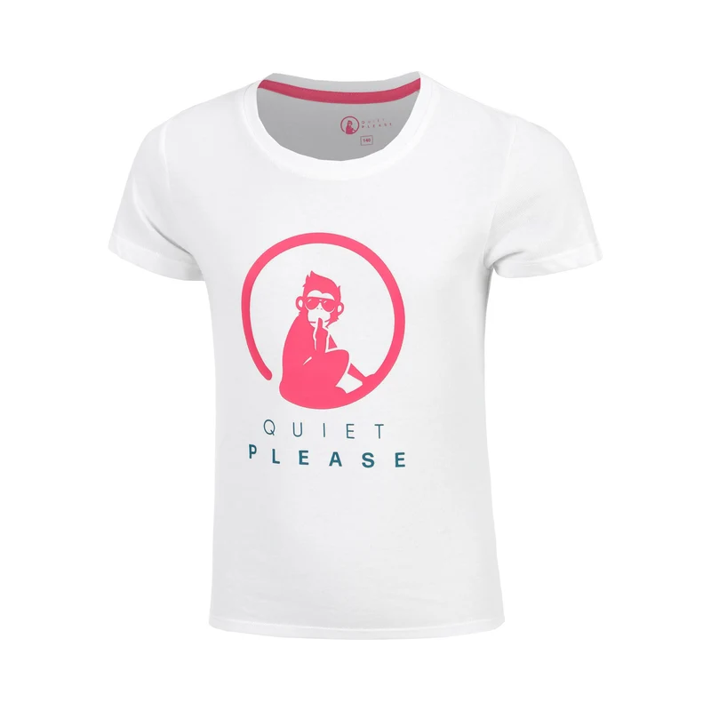 Create Baseline Logo T-Shirt Mädchen-Weiß,Pink