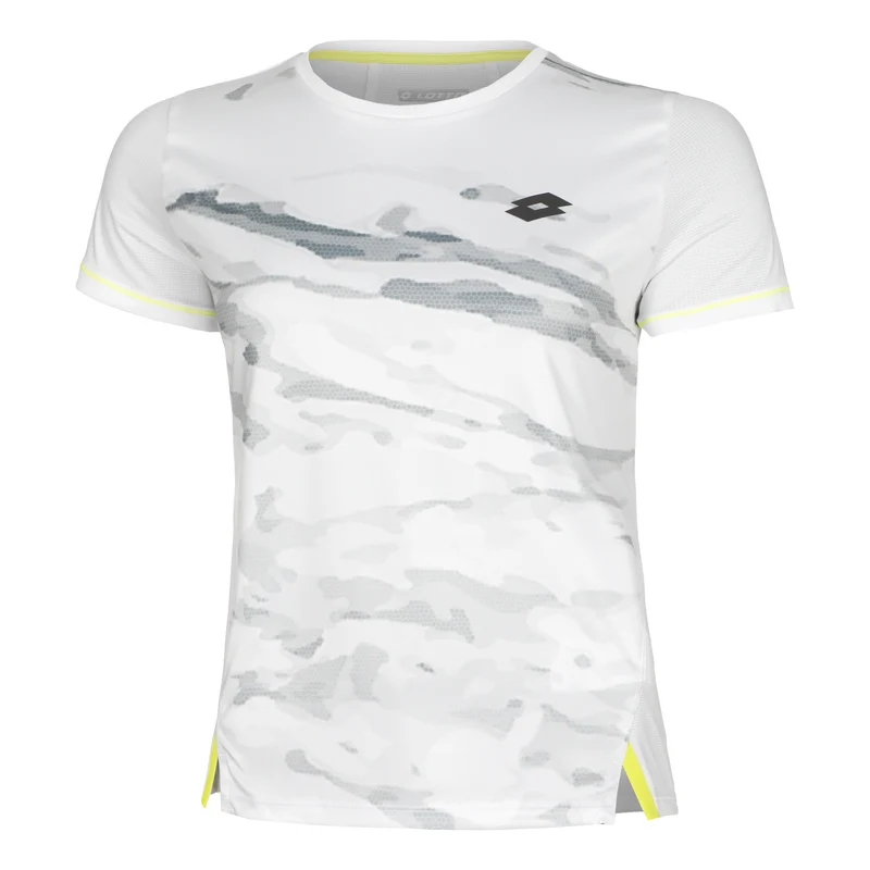 Tech T-Shirt Damen-Weiß,Grau