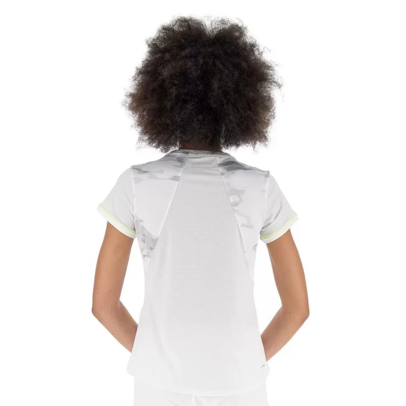 Tech T-Shirt Damen-Weiß,Grau