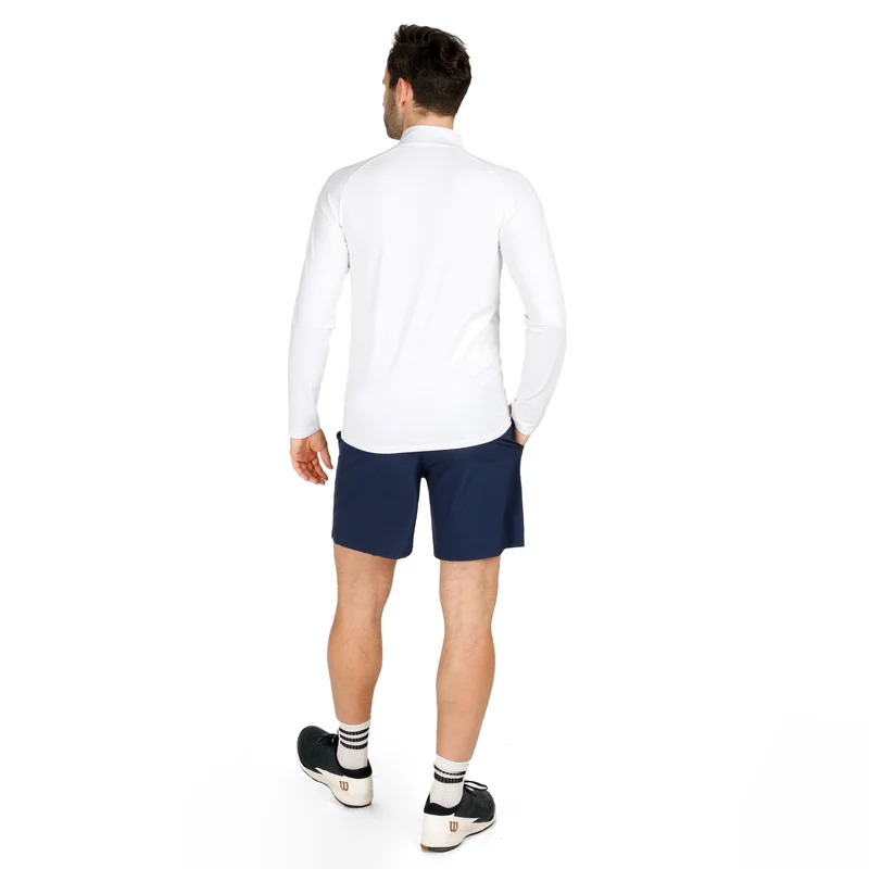 Big Serve 1/4 Zip Longsleeve Herren-Weiß