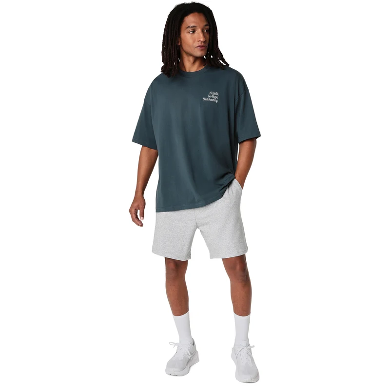 Runner Message Graphic Relaxed Laufshirt Herren - blaugrau