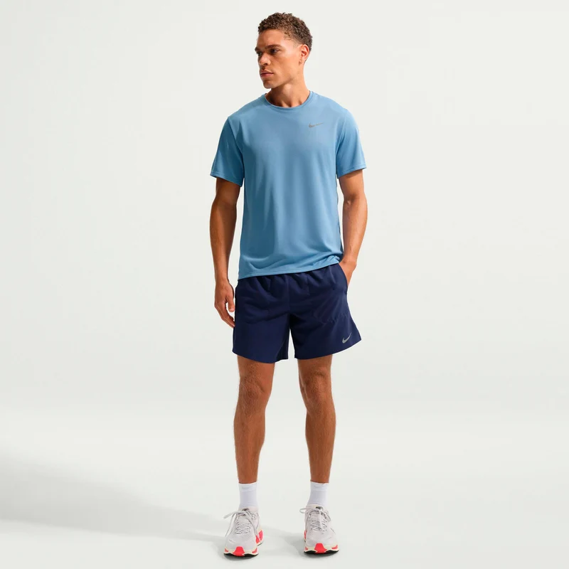 Stride 7in Laufshorts Herren - dunkelblau, silber