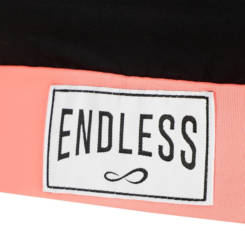 Skin Label Tank-Top Damen-Schwarz,Koralle