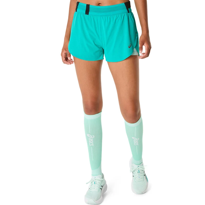 Metarun Split Laufshorts Damen-Türkis