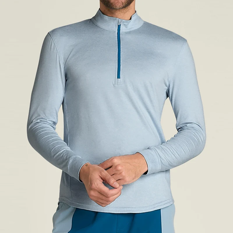Everyday Performance Half-Zip Longsleeve Herren-blaugrau