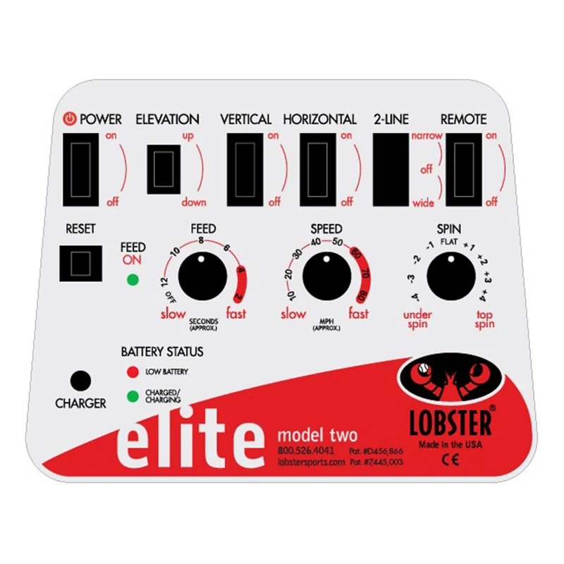 Elite Two Ballmaschine-Rot,Weiß