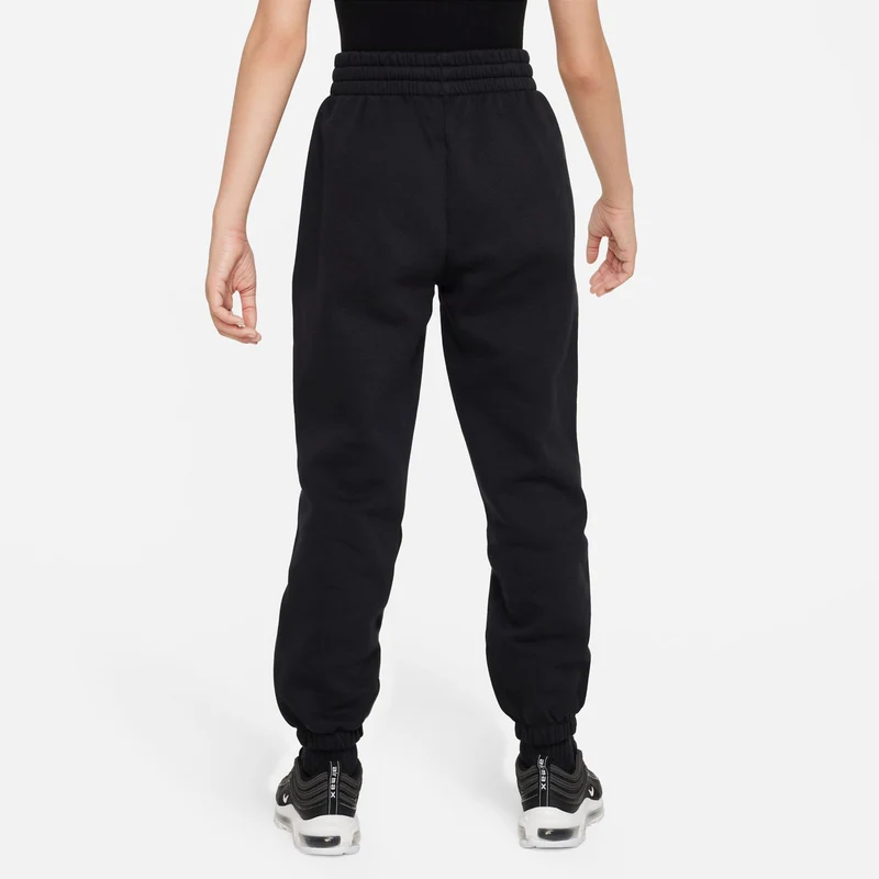 Club Fleece Loose Trainingshose Mädchen-Schwarz,Weiß