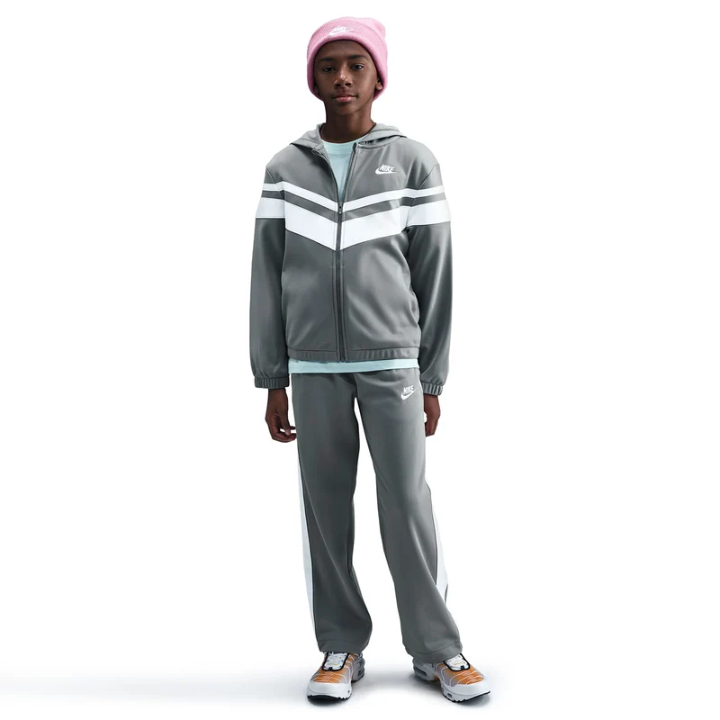 Sportswear Trainingsanzug Kinder - grau, weiß