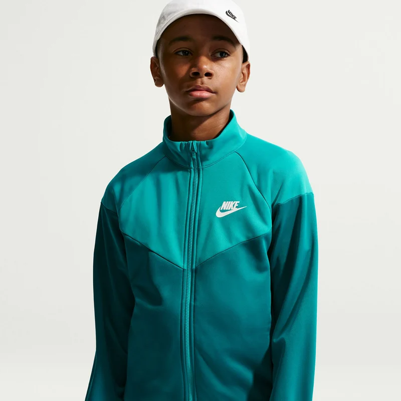 Dri-Fit Full-Zip Trainingsanzug Kinder - petrol, türkis