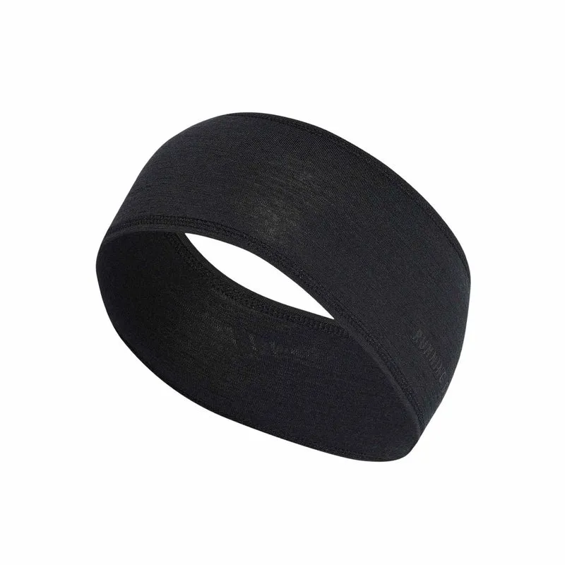 Run Merino Stirnband Unisex - schwarz